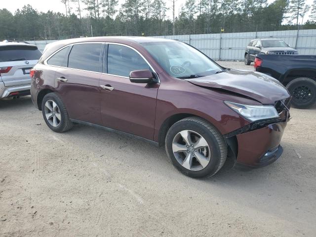 5FRYD3H28EB015111 - 2014 ACURA MDX MAROON photo 4