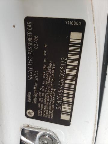 SCA1S68446UX08172 - 2006 ROLLS-ROYCE PHANTOM თეთრი ფოტო 12