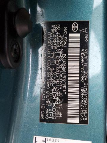 JTDBL40E199053124 - 2009 TOYOTA COROLLA BASE 绿色 照片 13