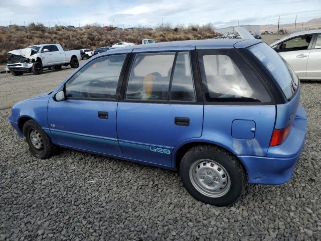 JG1MR6165KK724537 - 1989 GEO METRO SPRINT BLUE photo 2