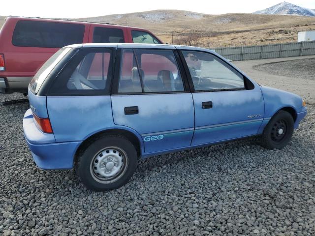 JG1MR6165KK724537 - 1989 GEO METRO SPRINT BLUE photo 3