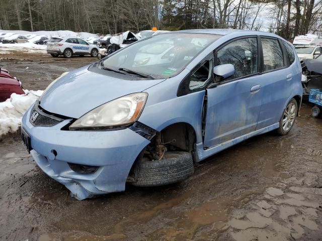 JHMGE88469S034255 - 2009 HONDA FIT SPORT BLUE photo 1