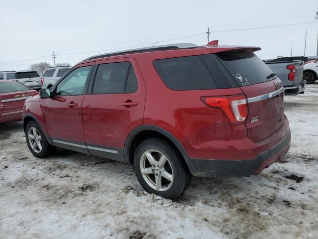 1FM5K8D87GGA34545 - 2016 FORD EXPLORER XLT RED photo 2