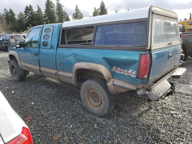 1GTGK29R7VE515996 - 1997 GMC SIERRA K2500 TEAL photo 2