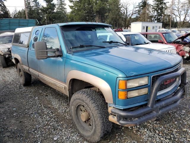 1GTGK29R7VE515996 - 1997 GMC SIERRA K2500 TEAL photo 4