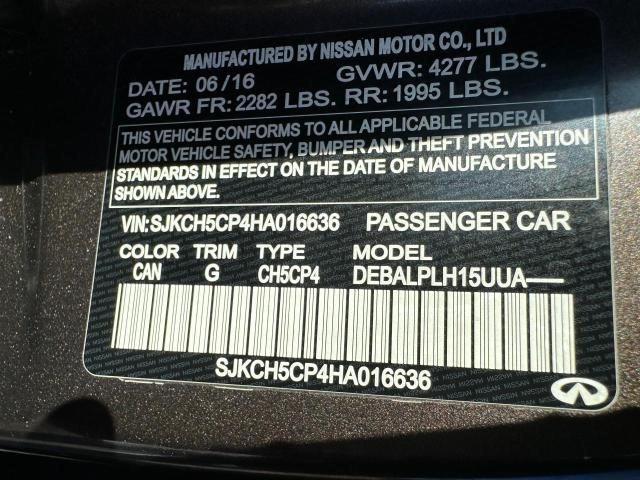 SJKCH5CP4HA016636 - 2017 INFINITI QX30 BASE BROWN photo 10