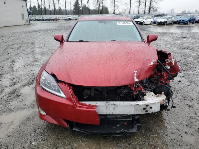 JTHCE5C21B5001557 - 2011 LEXUS IS 350 RED photo 5