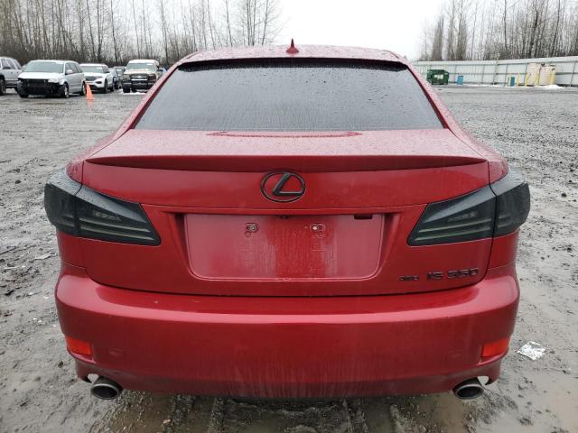 JTHCE5C21B5001557 - 2011 LEXUS IS 350 RED photo 6