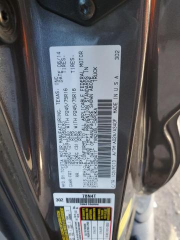 5TFUX4EN1EX029417 - 2014 TOYOTA TACOMA ACCESS CAB ნაცრისფერი ფოტო 12