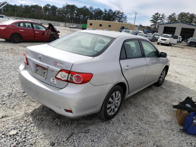 2T1BU4EE3CC784323 - 2012 TOYOTA COROLLA BASE SILVER photo 3