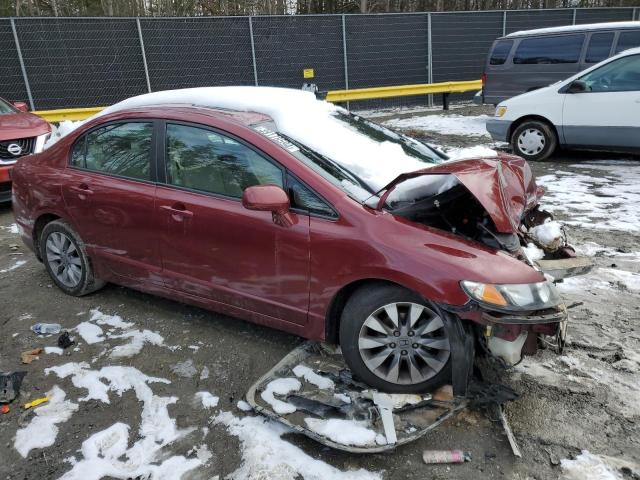 19XFA1F80AE063229 - 2010 HONDA CIVIC EX BURGUNDY photo 4