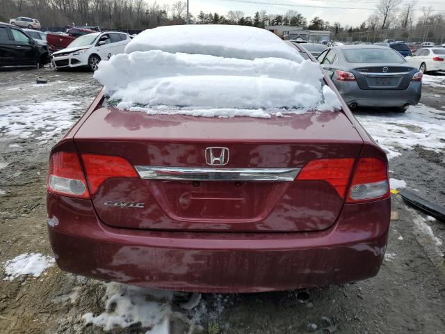 19XFA1F80AE063229 - 2010 HONDA CIVIC EX BURGUNDY photo 6