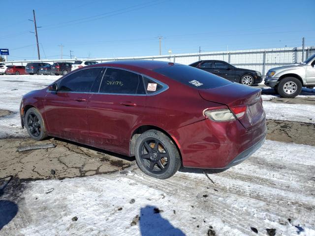 1C3CCCAB0FN567704 - 2015 CHRYSLER 200 LIMITED BURGUNDY photo 2