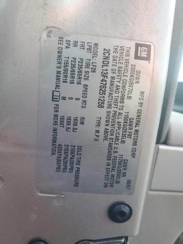 2CNDL13F476251258 - 2007 CHEVROLET EQUINOX LS SILVER photo 14