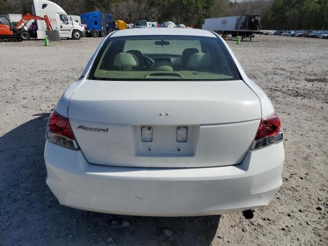 1HGCP2F3XAA154007 - 2010 HONDA ACCORD LX WHITE photo 6