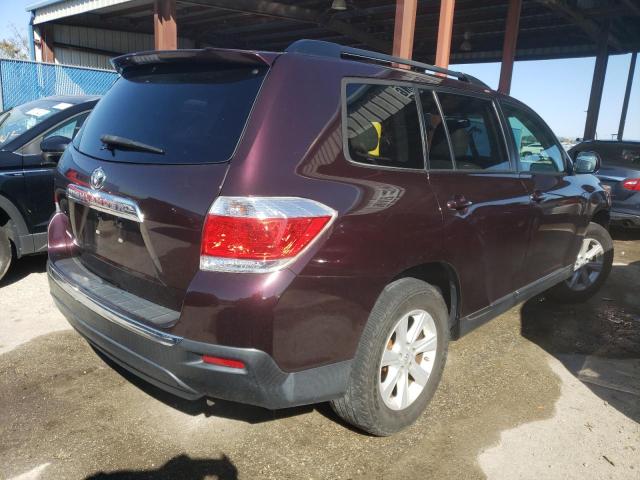 5TDZK3EH5DS139352 - 2013 TOYOTA HIGHLANDER BASE Бордовый фото 3