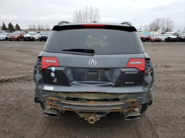 2HNYD2H60DH003195 - 2013 ACURA MDX ADVANCE GRAY photo 6