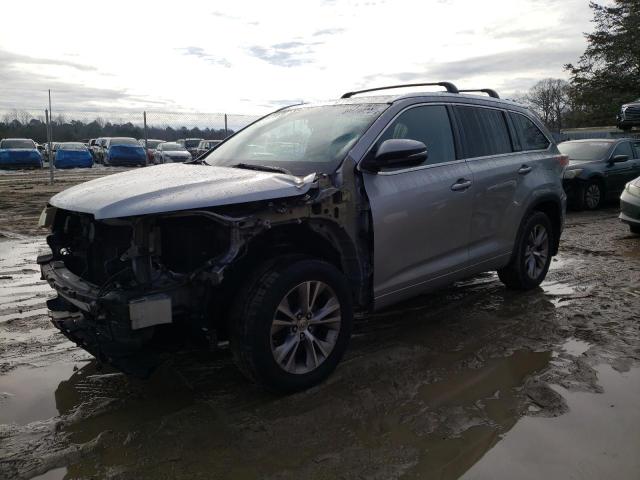 5TDJKRFHXFS134181 - 2015 TOYOTA HIGHLANDER XLE SILVER photo 1