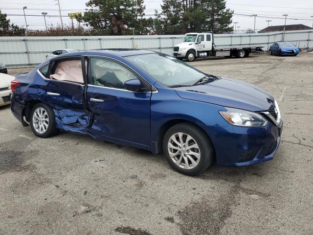 3N1AB7AP9KY327611 - 2019 NISSAN SENTRA S BLUE photo 4