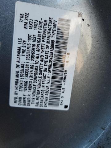 5FNRL38435B128958 - 2005 HONDA ODYSSEY EX BLUE photo 13