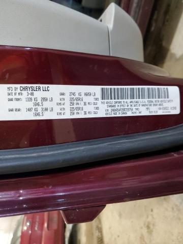 2A8HR54P28R729754 - 2008 CHRYSLER TOWN & COU TOURING MAROON photo 13