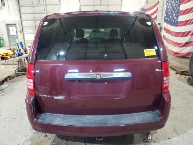 2A8HR54P28R729754 - 2008 CHRYSLER TOWN & COU TOURING MAROON photo 6