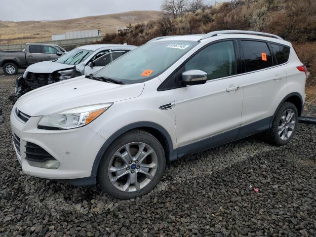 1FMCU9J9XEUD18853 - 2014 FORD ESCAPE TITANIUM WHITE photo 1