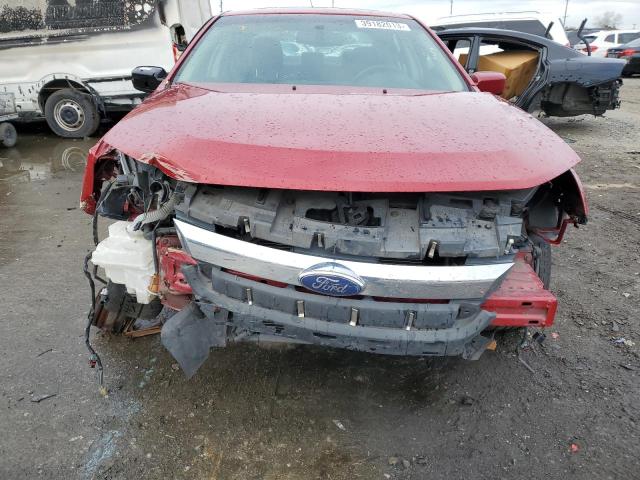 3FAHP0KC3AR244223 - 2010 FORD FUSION SPORT RED photo 5