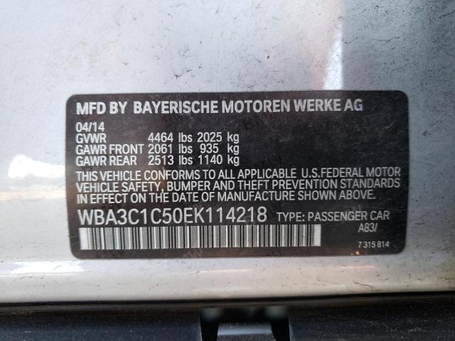 WBA3C1C50EK114218 - 2014 BMW 328 I SULEV SILVER photo 12