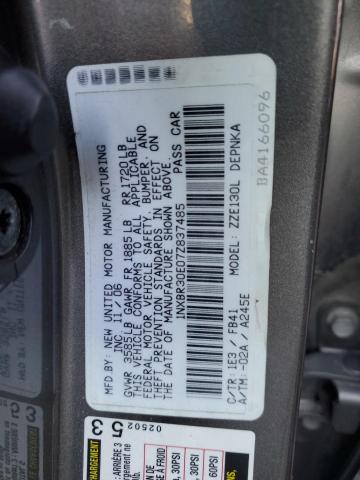 1NXBR30E07Z837485 - 2007 TOYOTA COROLLA CE GRAY photo 12