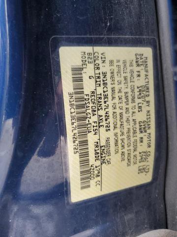 3N1BC13E67L426725 - 2007 NISSAN VERSA S BLUE photo 13