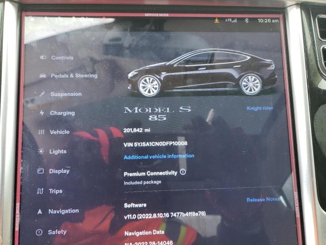 5YJSA1CN0DFP10008 - 2013 TESLA MODEL S 黑色 照片 9