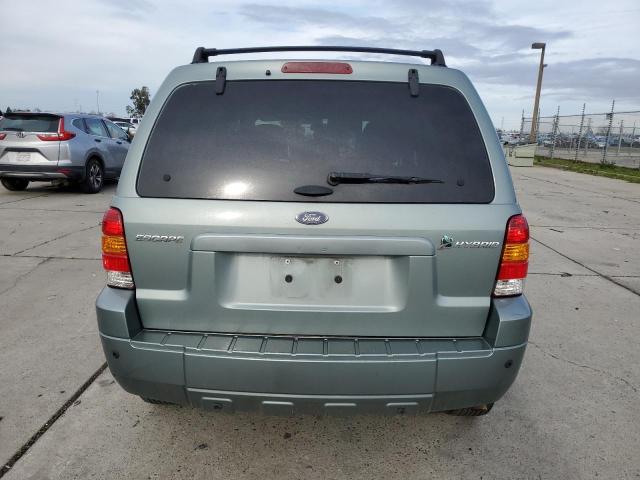 1FMCU96H66KA43396 - 2006 FORD ESCAPE HEV GREEN photo 6