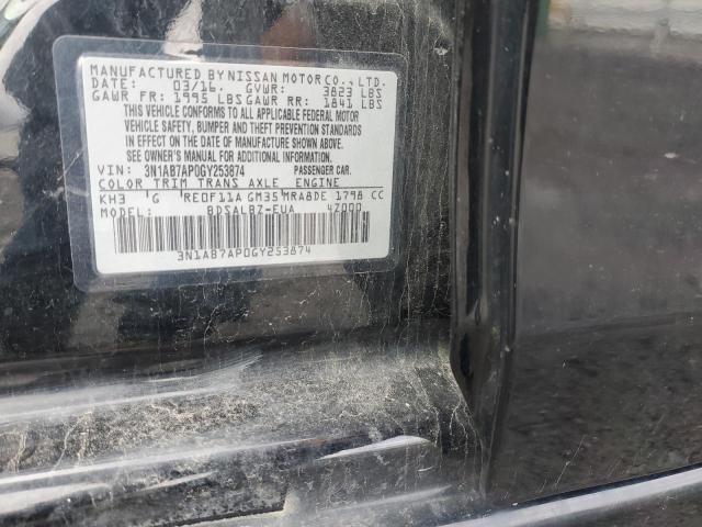 3N1AB7AP0GY253874 - 2016 NISSAN SENTRA S GRAY photo 12