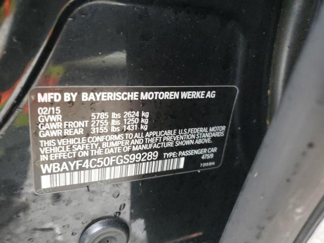 WBAYF4C50FGS99289 - 2015 BMW 740 LXI BLACK photo 12