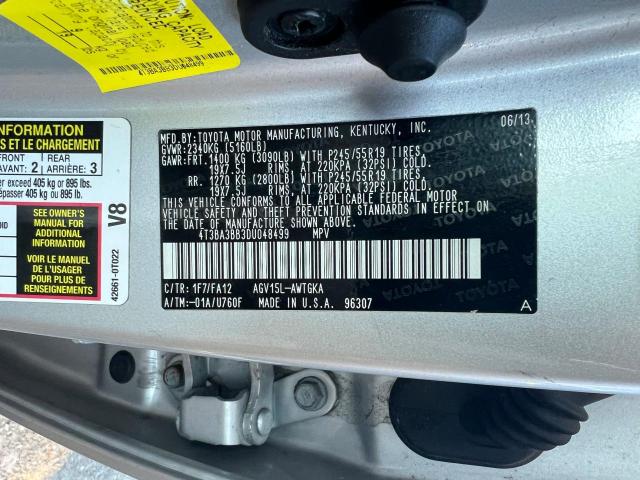 4T3BA3BB3DU048499 - 2013 TOYOTA VENZA LE SILVER photo 10