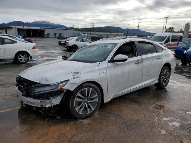 1HGCV3F41MA003937 - 2021 HONDA ACCORD HYBRID EX WHITE photo 1