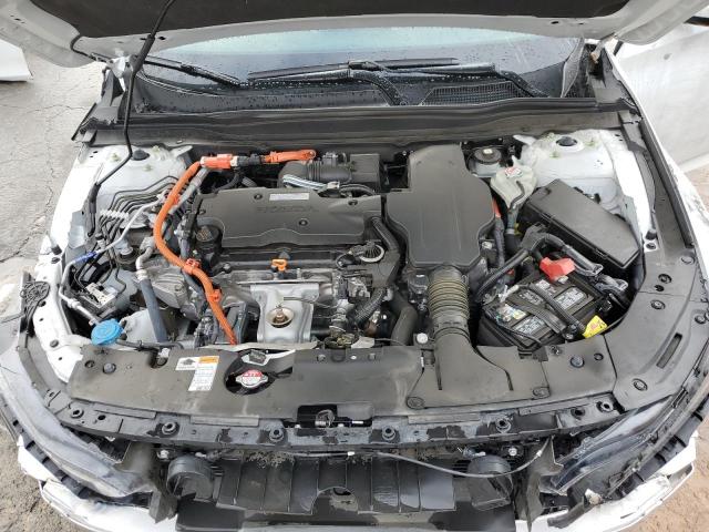 1HGCV3F41MA003937 - 2021 HONDA ACCORD HYBRID EX WHITE photo 11