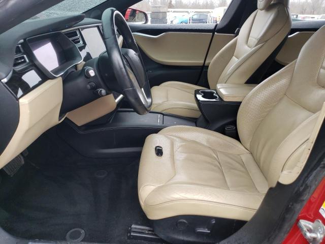 5YJSA1E29HF184387 - 2017 TESLA MODEL S 红色 照片 7