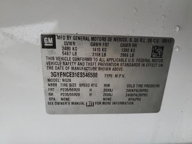 3GYFNCE31ES546588 - 2014 CADILLAC SRX PERFORMANCE COLLECTION Ақ фото 14