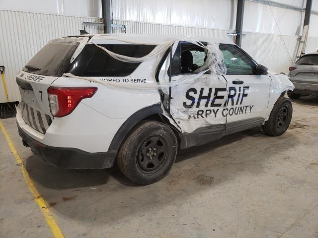 1FM5K8AB8MGA42892 - 2021 FORD EXPLORER POLICE INTERCEPTOR WHITE photo 3