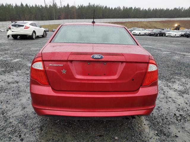 3FAHP0GA9CR264177 - 2012 FORD FUSION S RED photo 6