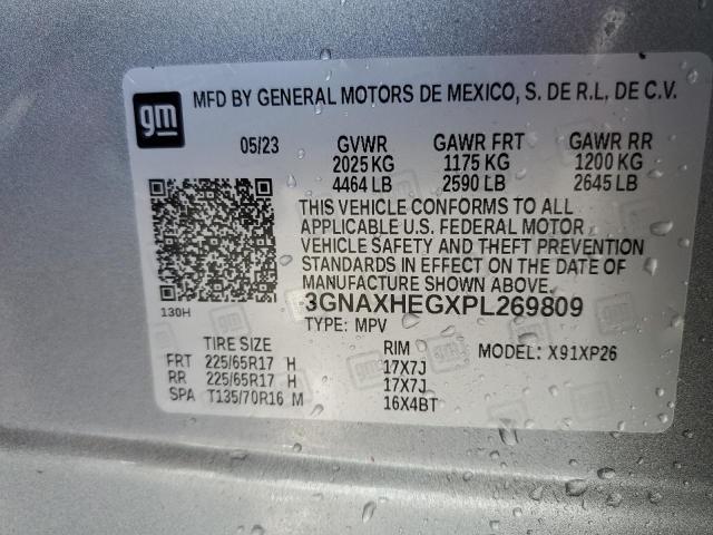 3GNAXHEGXPL269809 - 2023 CHEVROLET EQUINOX LS GRAY photo 14