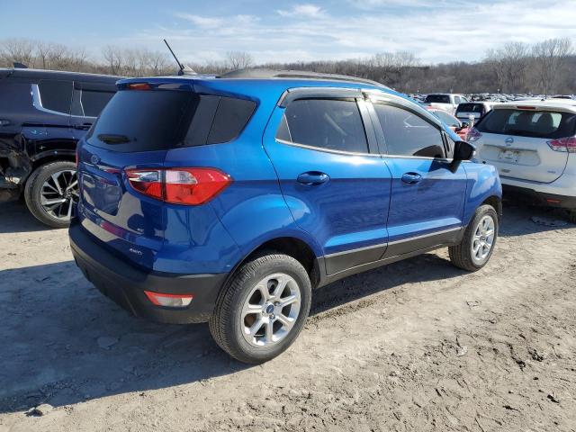 MAJ6S3GL0LC389768 - 2020 FORD ECOSPORT SE BLUE photo 3