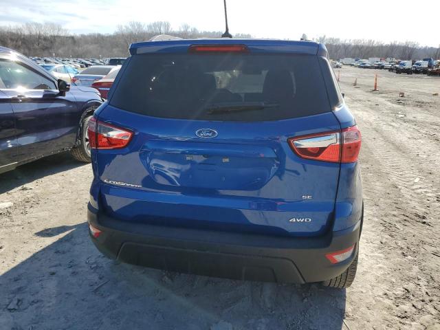 MAJ6S3GL0LC389768 - 2020 FORD ECOSPORT SE BLUE photo 6