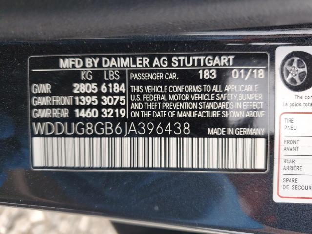 WDDUG8GB6JA396438 - 2018 MERCEDES-BENZ S 560 4MATIC BLACK photo 12