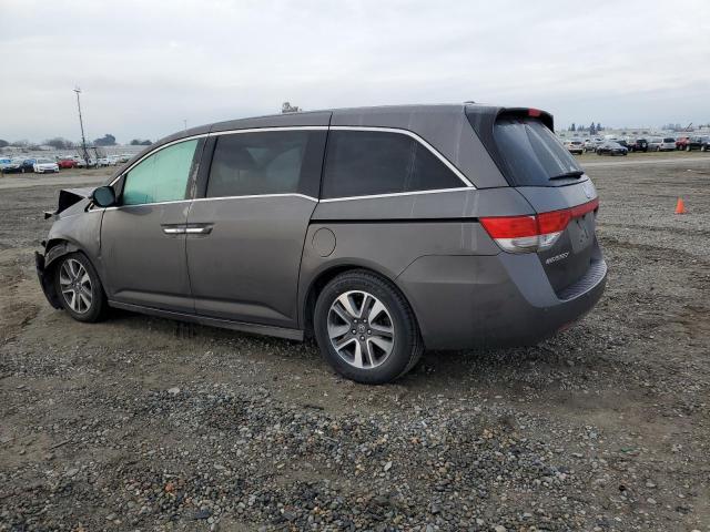 5FNRL5H9XEB111680 - 2014 HONDA ODYSSEY TOURING CHARCOAL photo 2