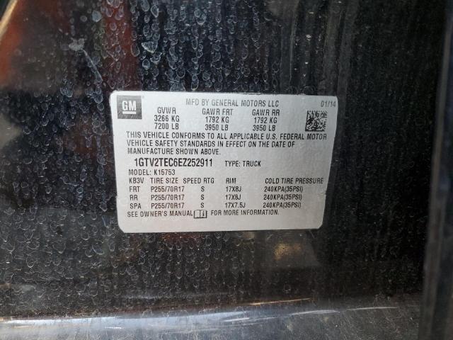 1GTV2TEC6EZ252911 - 2014 GMC SIERRA K1500 BLACK photo 12