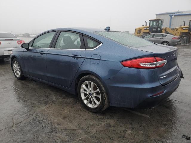 3FA6P0HD8KR172430 - 2019 FORD FUSION SE BLUE photo 2