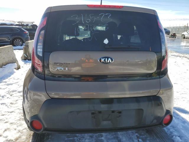 KNDJN2A24G7293632 - 2016 KIA SOUL BROWN photo 6